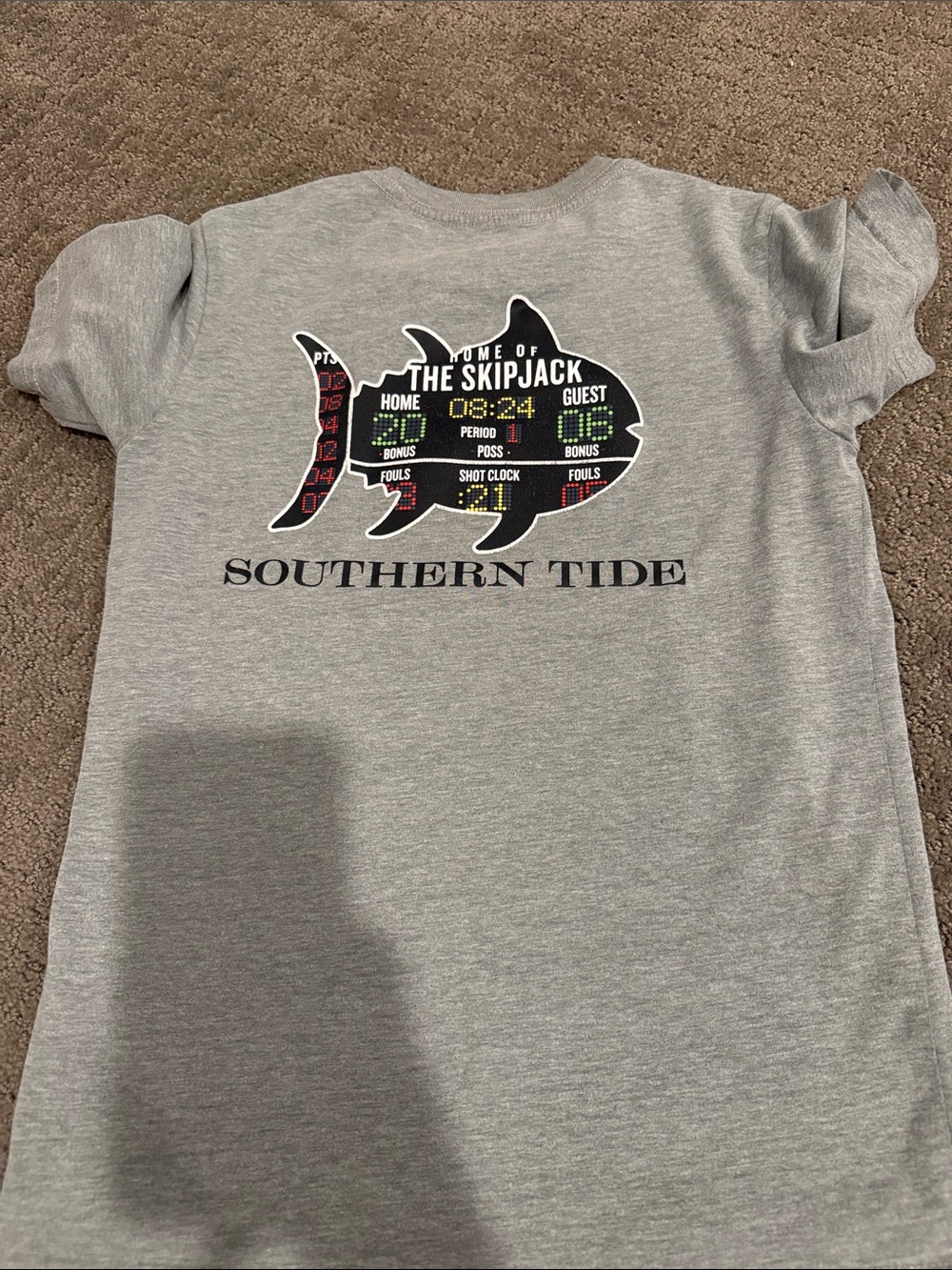 Southern Tide Kids Heather Gray Short-Sleeve Tee with Small Chest Logo - Picture 2 of 3